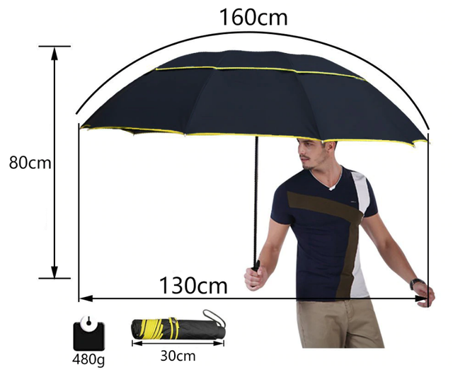 двухслойный зонт
