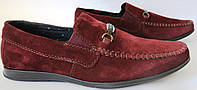 Мужские бордовые замшевые туфли Tommy Hilfiger мокасы мокасины макасины, фото 1