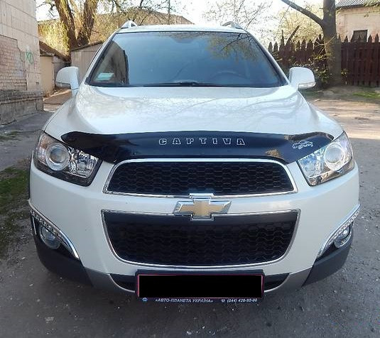 

Дефлектор капота Chevrolet Captiva 2012- / Мухобойка Шевроле Каптива 2012-