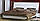 Кровать Рома 160*200 глянец белый с подъемным механизмом и мягким изголовьем ТМ Миро Марк, фото 3