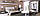 Шафа 4дв Віола білий глянець-чорний мат ТМ Миро-Марк, фото 3