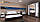 Кровать Виола 180*200 c каркасoм и подъемным механизмом  глянец белый-черный мат ТМ Миро Марк, фото 4