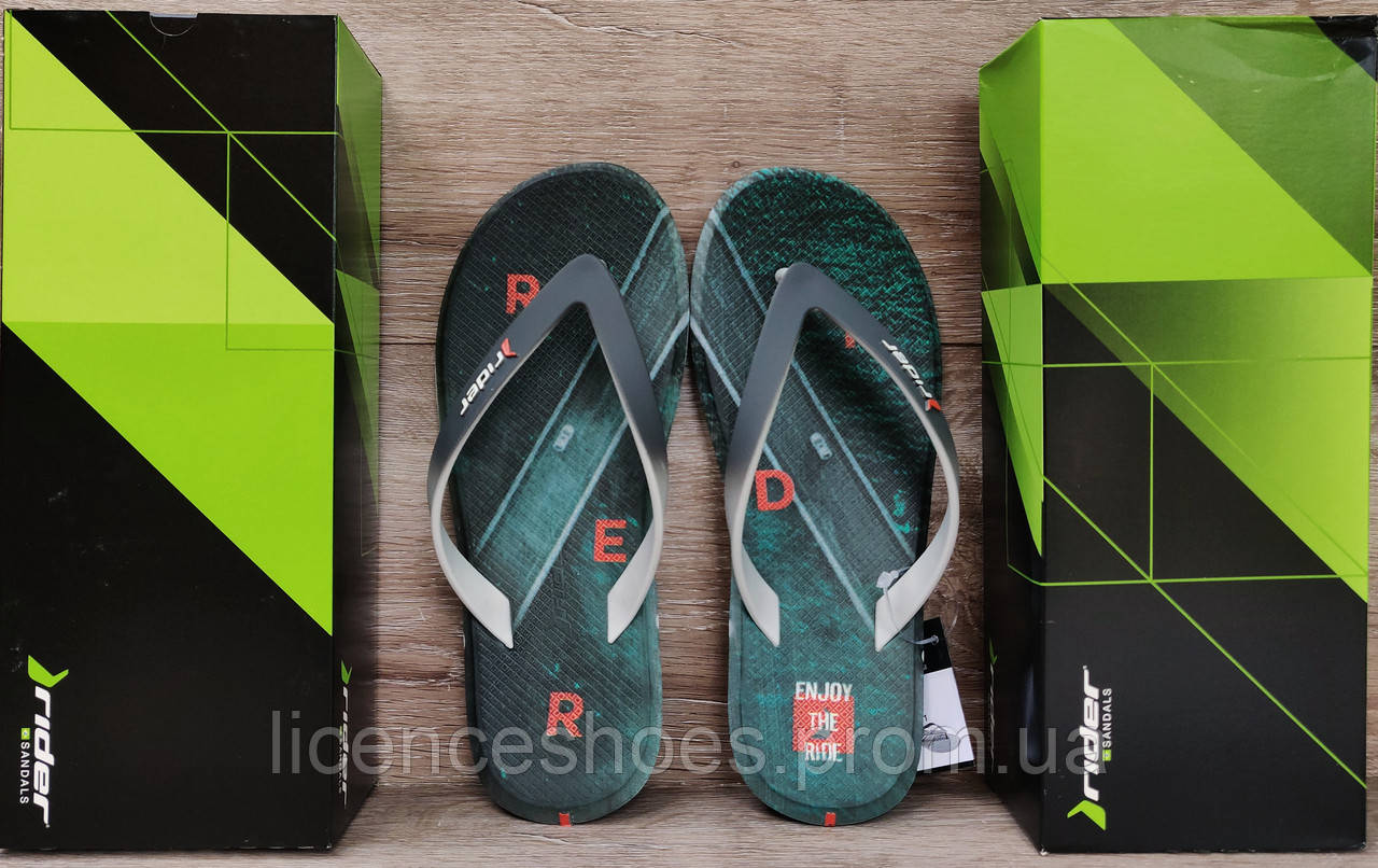 

25 расцветок. Мужские вьетнамки Rider R1 Green/Grey/Orange 44 - стелька 28+см, Разные цвета
