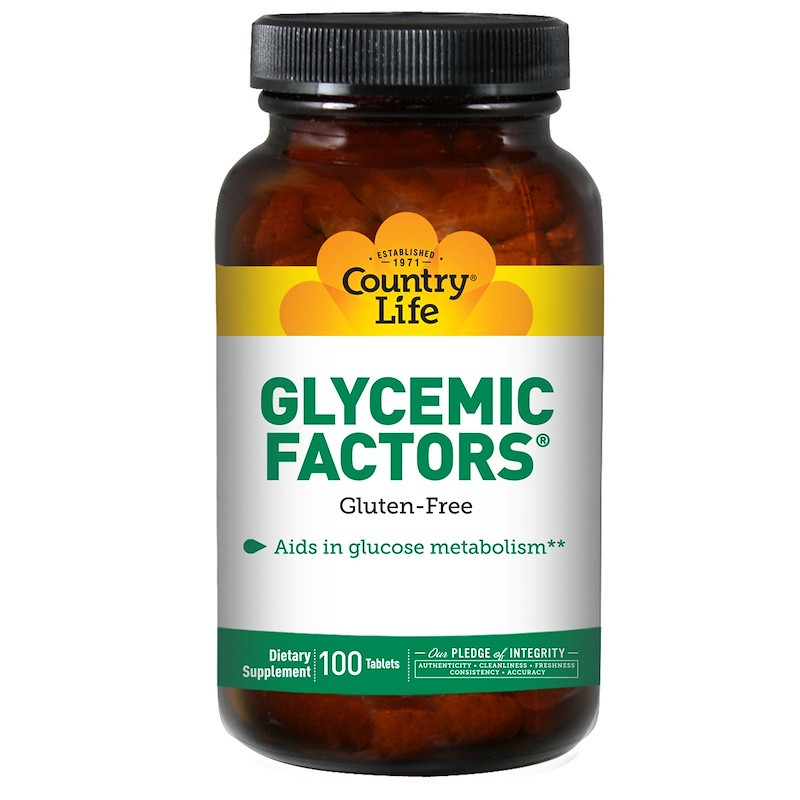 

Комплекс для стабилизации гликемического индекса Country Life "Glycemic Factors" (100 таблеток)