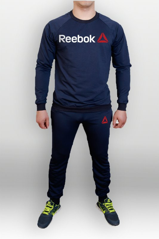 

Мужской спортивный костюм реглан Reebok(Рибок), Темно-синий