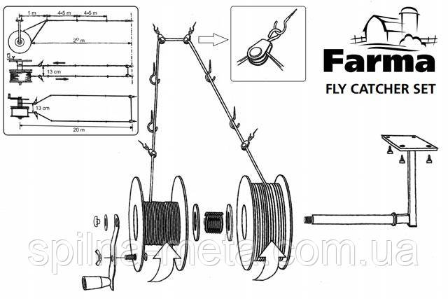 Устройство для ловли мух (липучка), 400м FlyCatcher Инструкция 1