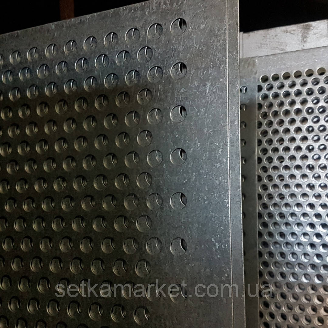 Решето (сито) для Сепаратора (710х1420 мм.), толщина 1 мм., ячейка 5,5 мм, оцинкованный металл