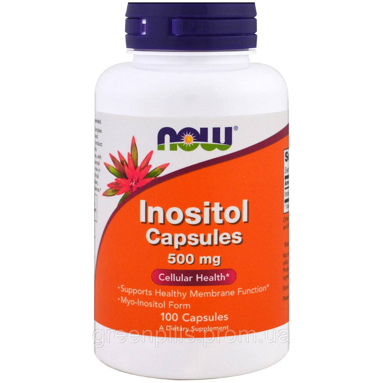 

Инозитол, Inositol, Now Foods, 500 мг, 100 капсул