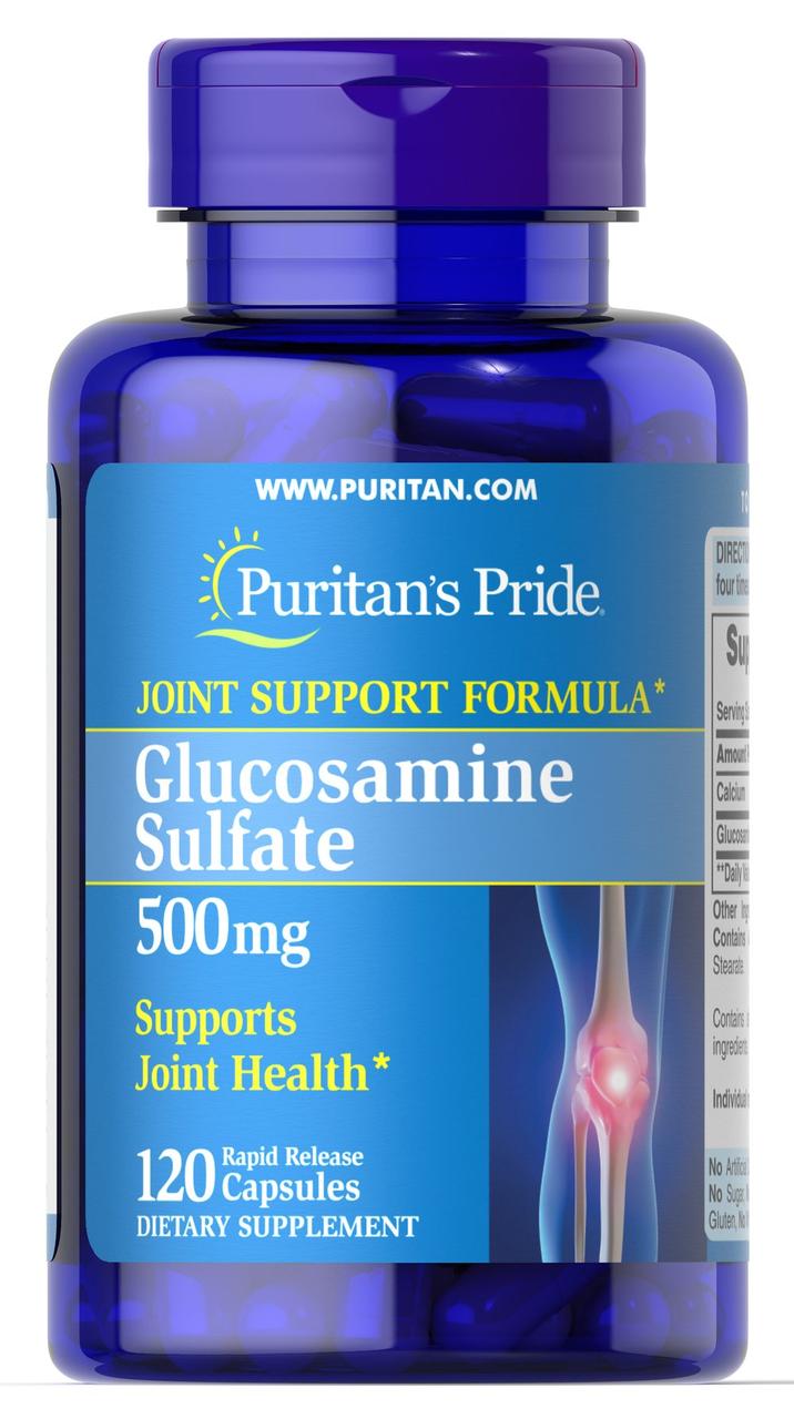 

Глюкозамин сульфат для связок и суставов Puritan's Pride Glucosamine Sulfate 500 mg 120 капсул