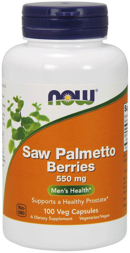 

Со Пальметто, Saw Palmetto, Now Foods, Ягоды, 550 мг, 100 капсул