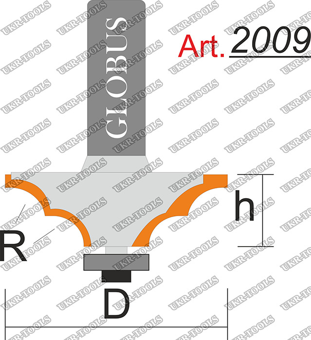 

Кромочная фреза Глобус 2009 фигурная с нижним подшипником R6 D38