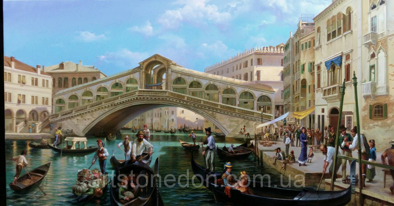 

Картина Венеция. Мост Риалто 120*75 см (копия)