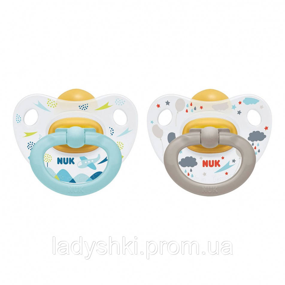 

Пустышка-cоска латексная успокаивающая 18-36 мес. NUK Classik Happy Kids.3952316,10737836, Разные цвета