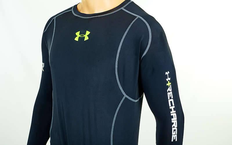 

Рашгард с длинным рукавом Under Armour 8392-BK (PL, эластан, р-р M-XXL, черный-салатовый)