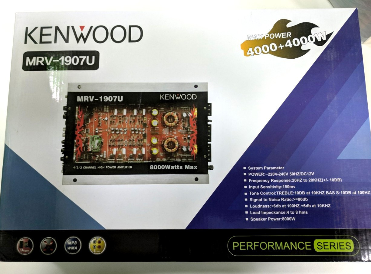 

Автомобільний підсилювач звуку Kenwood 4000 W - MRV 1907U 4-х канальний