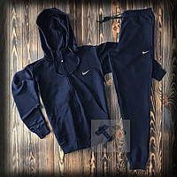Спортивний костюм на блискавці з капюшоном Найк синього кольору (Nike) весна/літо/осінь, фото 1