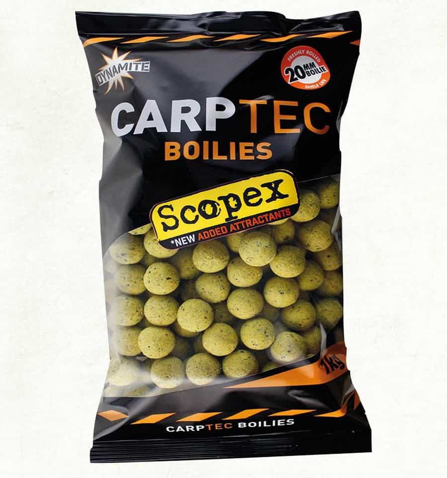 

Бойлы вареные Dynamite Baits Carp-Tec Scopex, 1 кг 20,0 мм