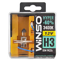 Автолампи Winso H3 12V HYPER +60% 55W PK22s (2шт)