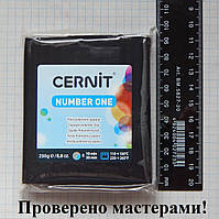Полимерная глина Цернит (CERNIT) черный №100, 250 г