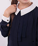 Блузка школьная синяя  для девочки, фото 4