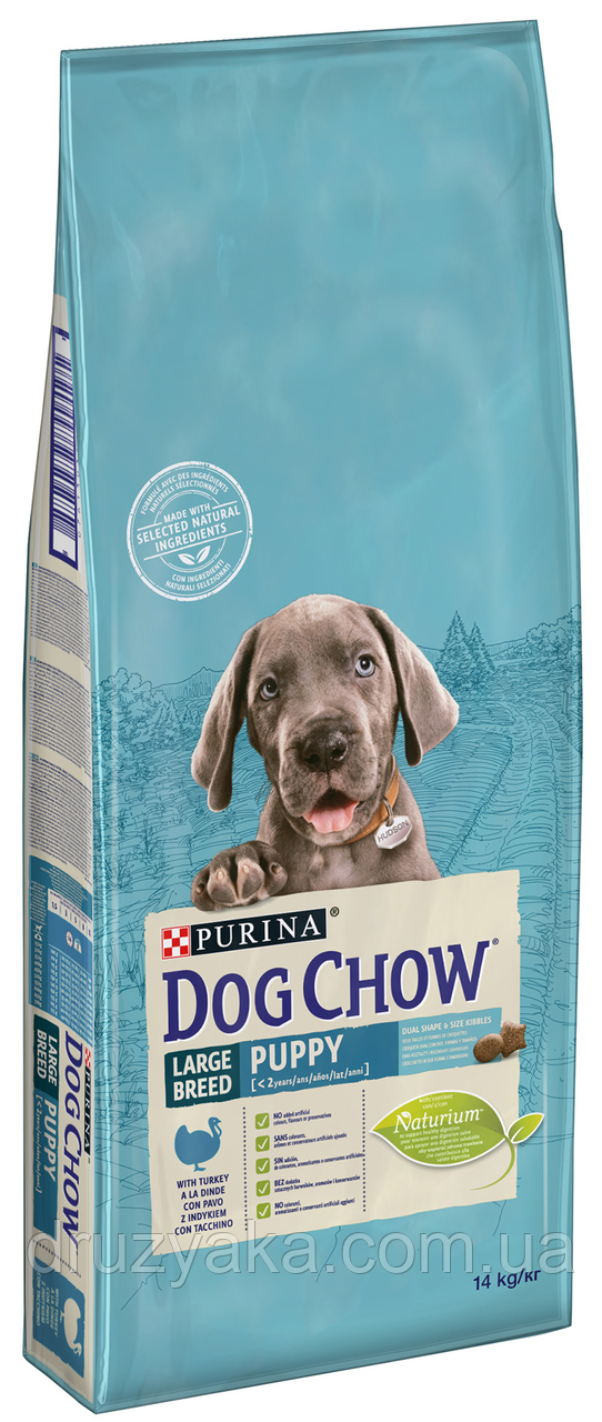 

Сухий корм для цуценят великих порід Dog Chow (Дог Чау) Puppy Large Breed Turkey 14 кг (індичка)