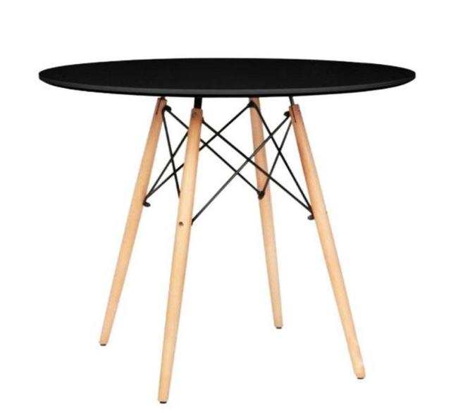 Стол обеденный Тауэр Вуд, круглый, диаметр 60 см, цвет черный