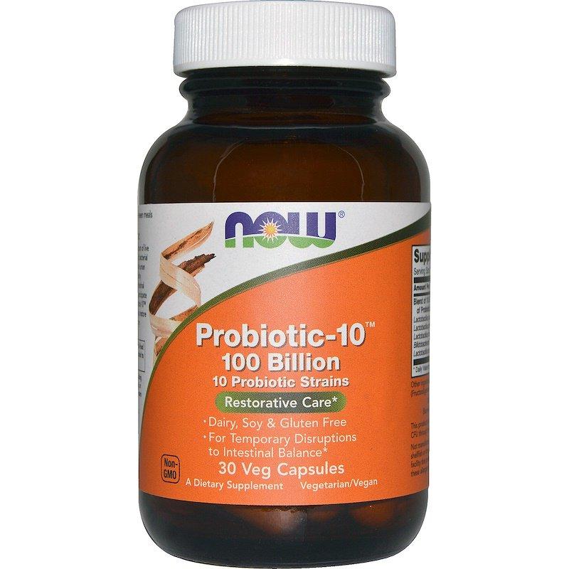 

Пробиотики NOW Foods "Probiotic-10" 100 млрд КОЕ (30 капсул)