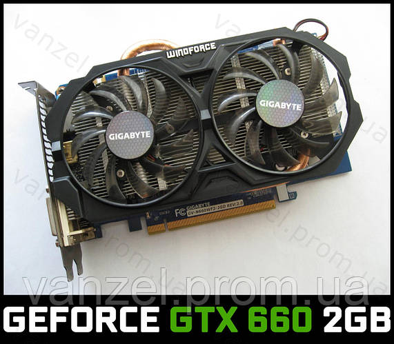 Gigabyte GeForce GTX 660 2GB GDDR5 192-bit HDMI PCI-E (GTX660) Видеокарта - фото 1