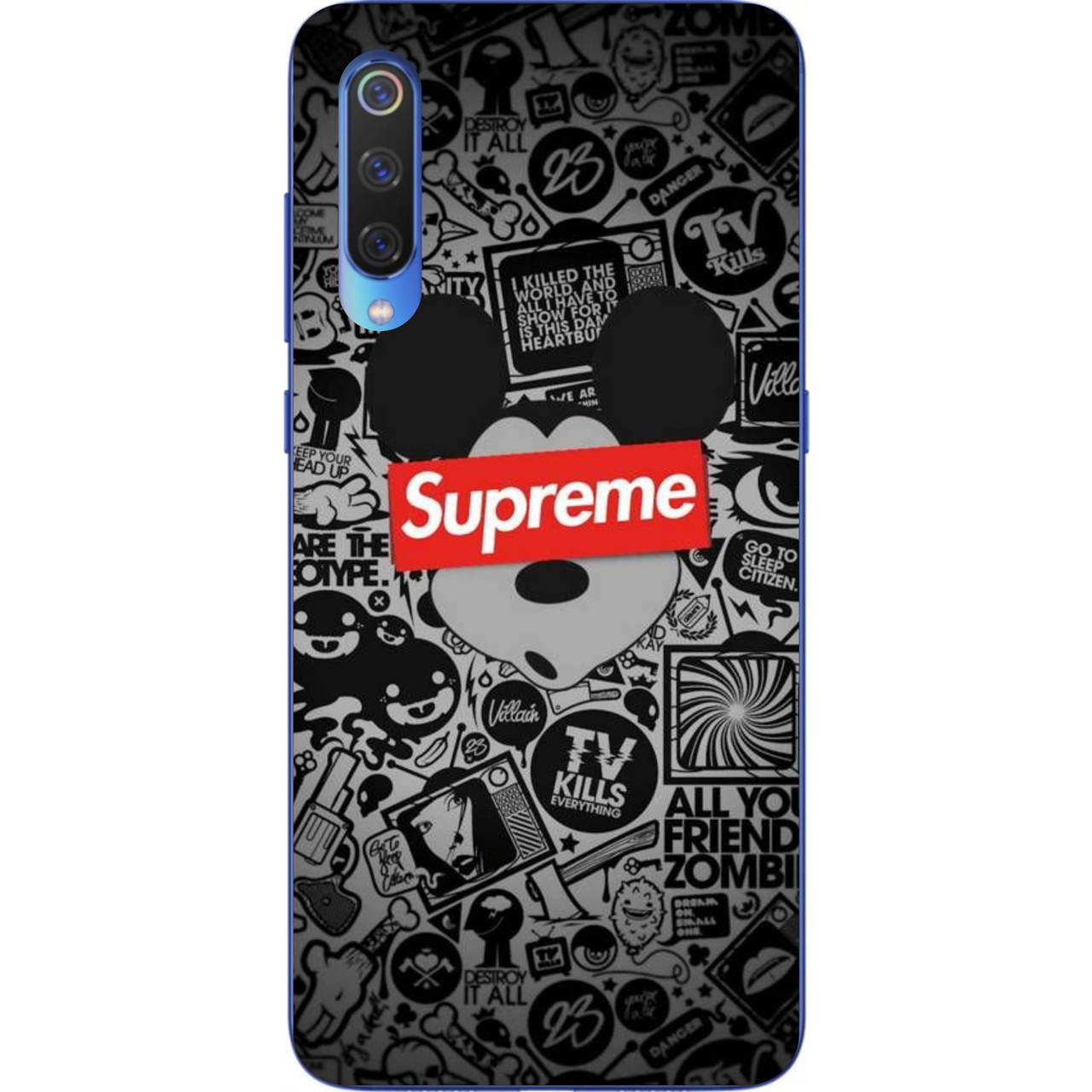 

Силиконовый чехол для Xiaomi Mi 9 SE с картинкой Микки Supreme, Разные цвета