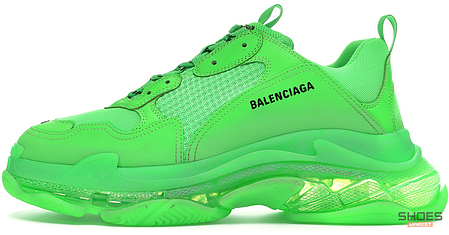 Женские кроссовки Balenciaga Triple S Neon Green 541624 W09OL 3801,  Баленсиага Трипл С купить в интернет-магазине одежды и обуви Shoes Market -  цена, отзывы, фото. Киев, Украина.