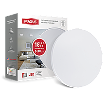 MAXUS LED світильник накладної 18W яскраве світло