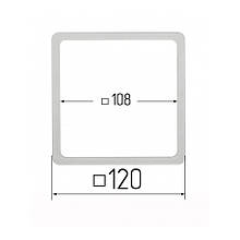 Термоквадрат для натяжних стель 108х108мм (внутрішній розмір) 120х120 мм (зовнішній розмір)