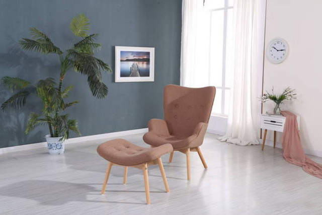 Кресло Флорино с табуреткой, оттоманкой, цвет коричневый (3)