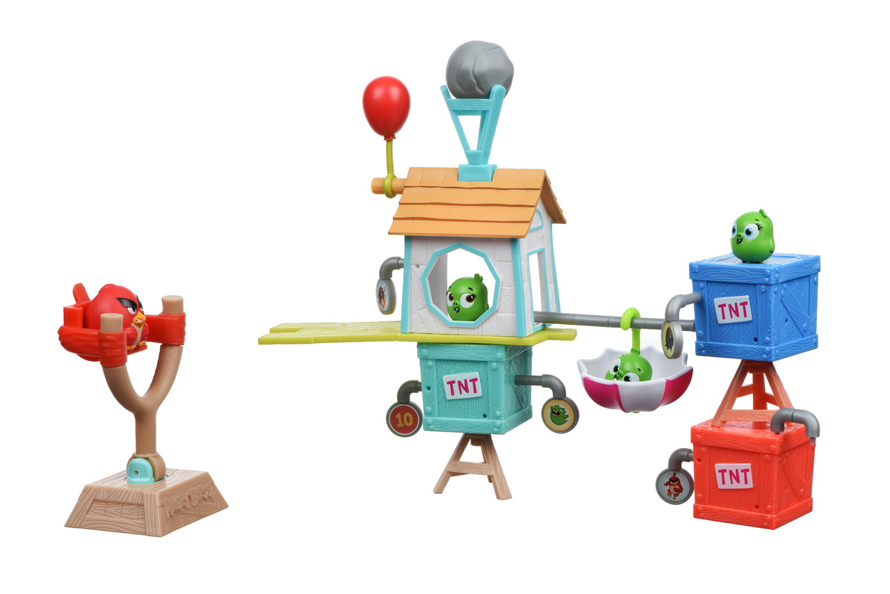 

Jazwares Игровая фигурка Angry Birds ANB Medium Playset (Pig City Build 'n Launch Playset)