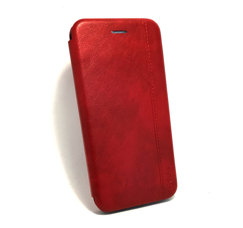 

Чехол для Xiaomi Redmi 7 книжка боковой с подставкой противоударный Leather gelius красный