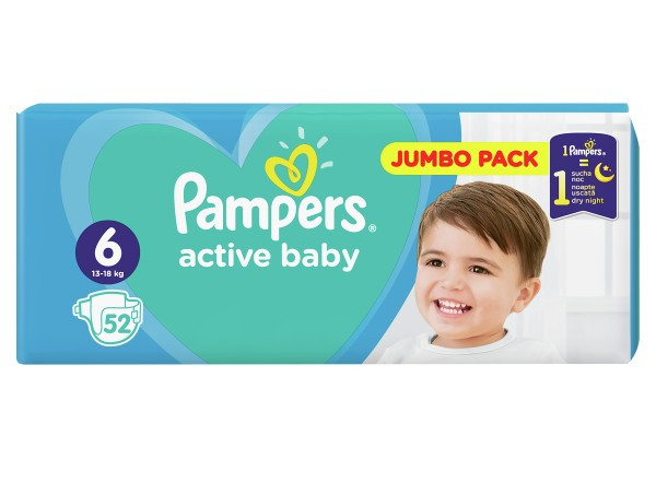 

Подгузники Pampers Active Baby 6 (13-18 кг), 52 шт