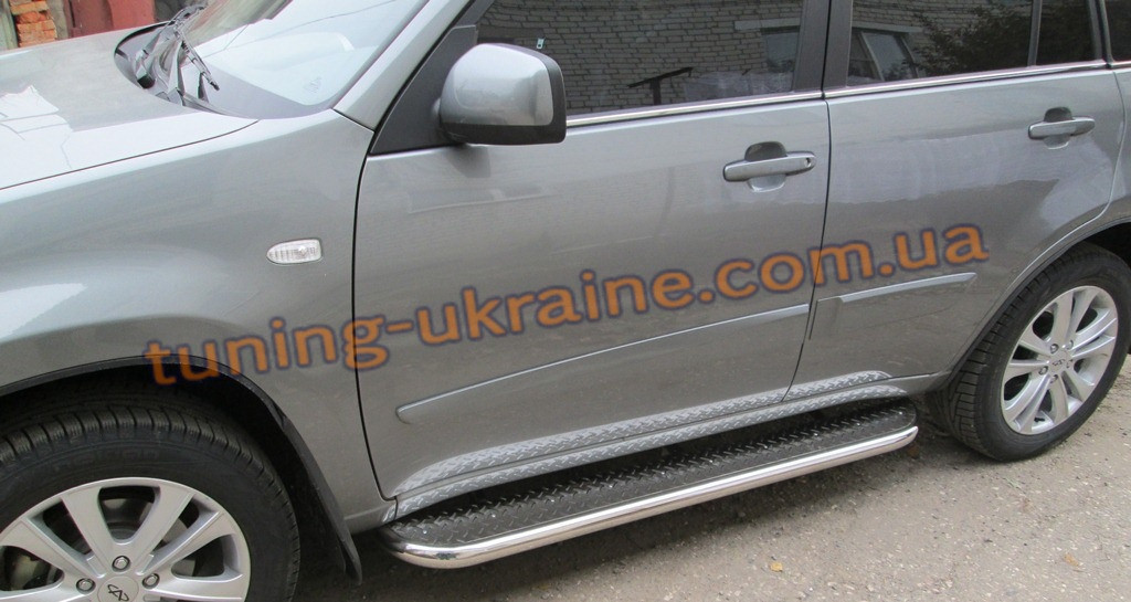 

Боковые пороги труба c листом (нержавеющем) длинная база D60 на Volkswagen T6