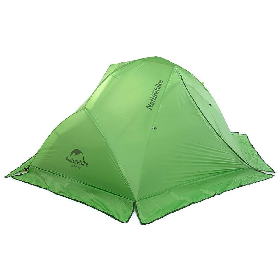 

Палатка двухместная Naturehike Star River 2 Silicone 20D с юбкой зеленая., Зеленый