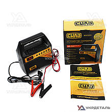 Зарядное устройство для авто 12В (6В), 4А (светодиодный индикатор) | СИЛА 900201