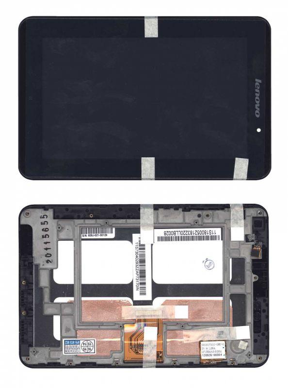 Матрица с тачскрином (модуль) для Lenovo IdeaPad A1-07 черный с рамкой
