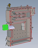 Пеллетный котёл универсальный Smart MW 30 кВт + Пеллетная горелка Air Pellet 36 кВт с Бункером 1м3, фото 6