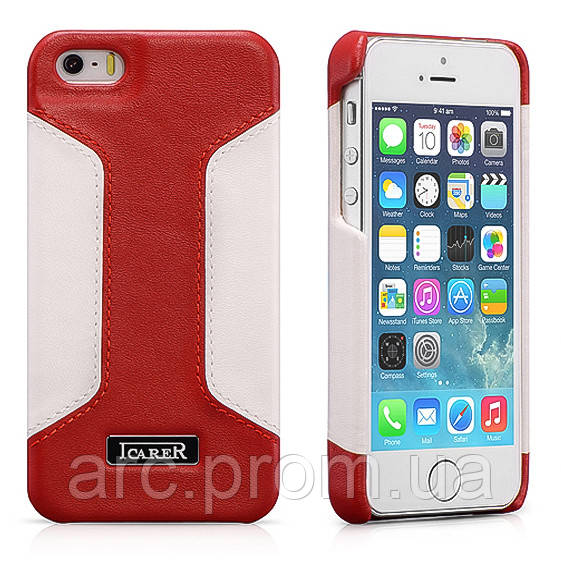 

Чехол iCarer для iPhone 5/5S/5SE Colorblock Red/White (RIP518W), Красный