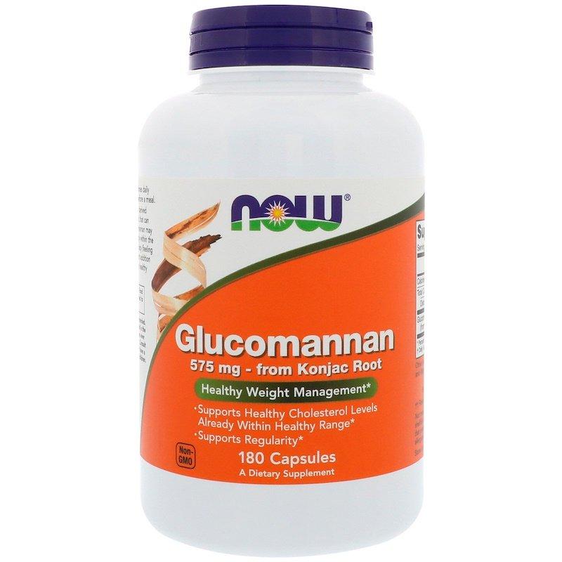 

Глюкоманнан NOW Foods "Glucomannan" для контроля веса, 575 мг (180 капсул)