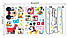 Интерьерная наклейка на стену в детскую, ростомер "Микки Маус и друзья" Game, размер 121*72 см., фото 3
