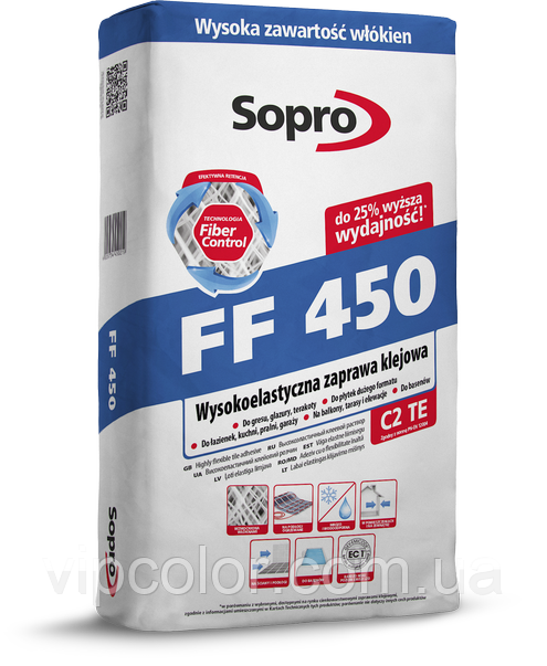

Sopro FF 450 Extra - Цементный клеевой раствор 25 кг
