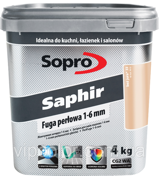 

Sopro Saphir Белый 10 затирочный раствор 1-6 mm 2 кг
