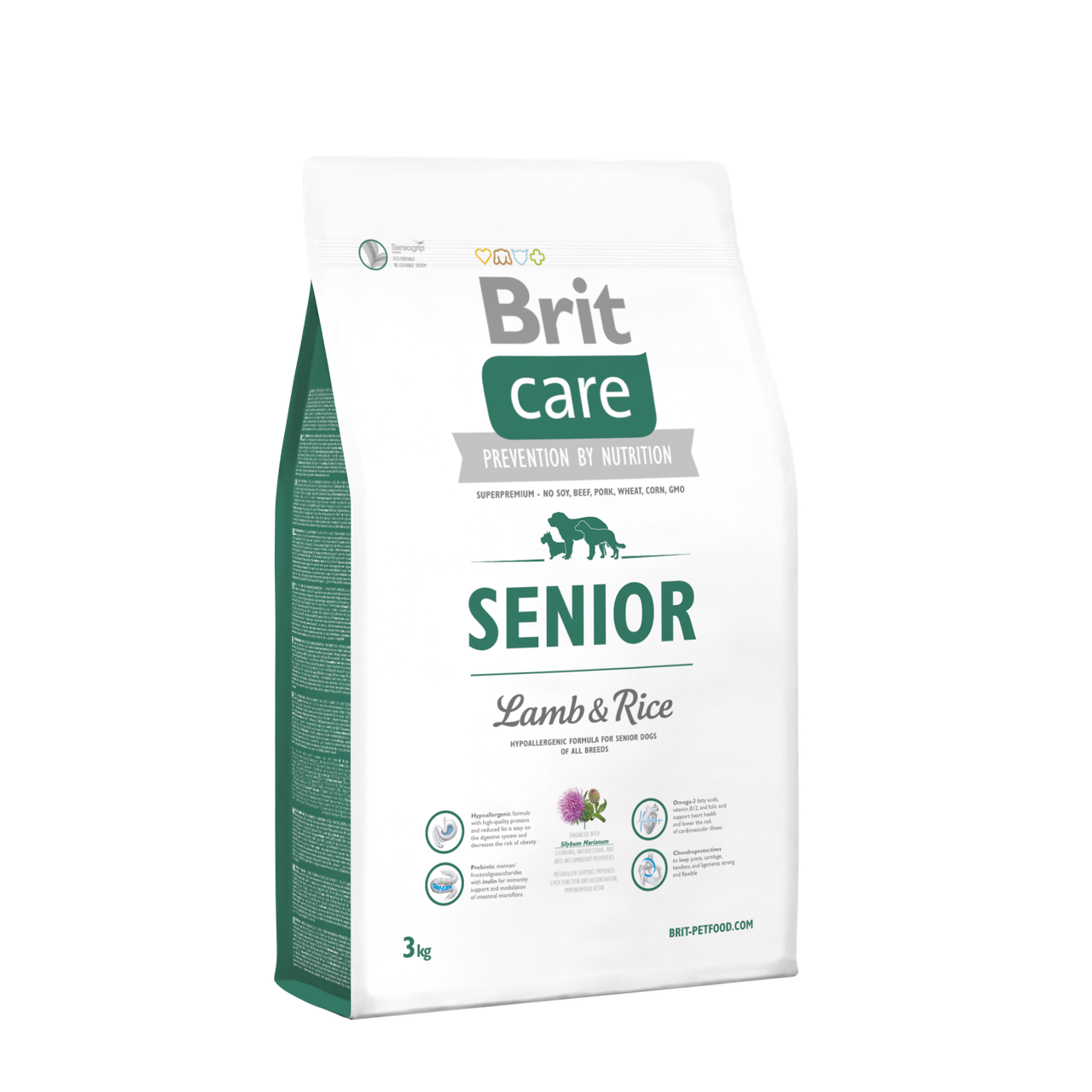 

Сухой корм для пожилых собак всех пород с ягнёнком и рисом Brit Care Senior Lamb & Rice, 1 кг 12