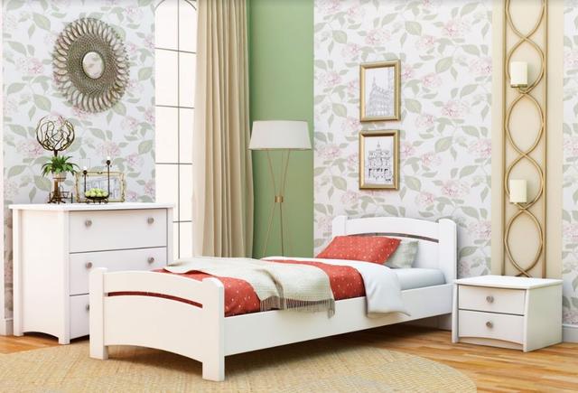Кровать односпальная Венеция цвет №107 Белый Акрил