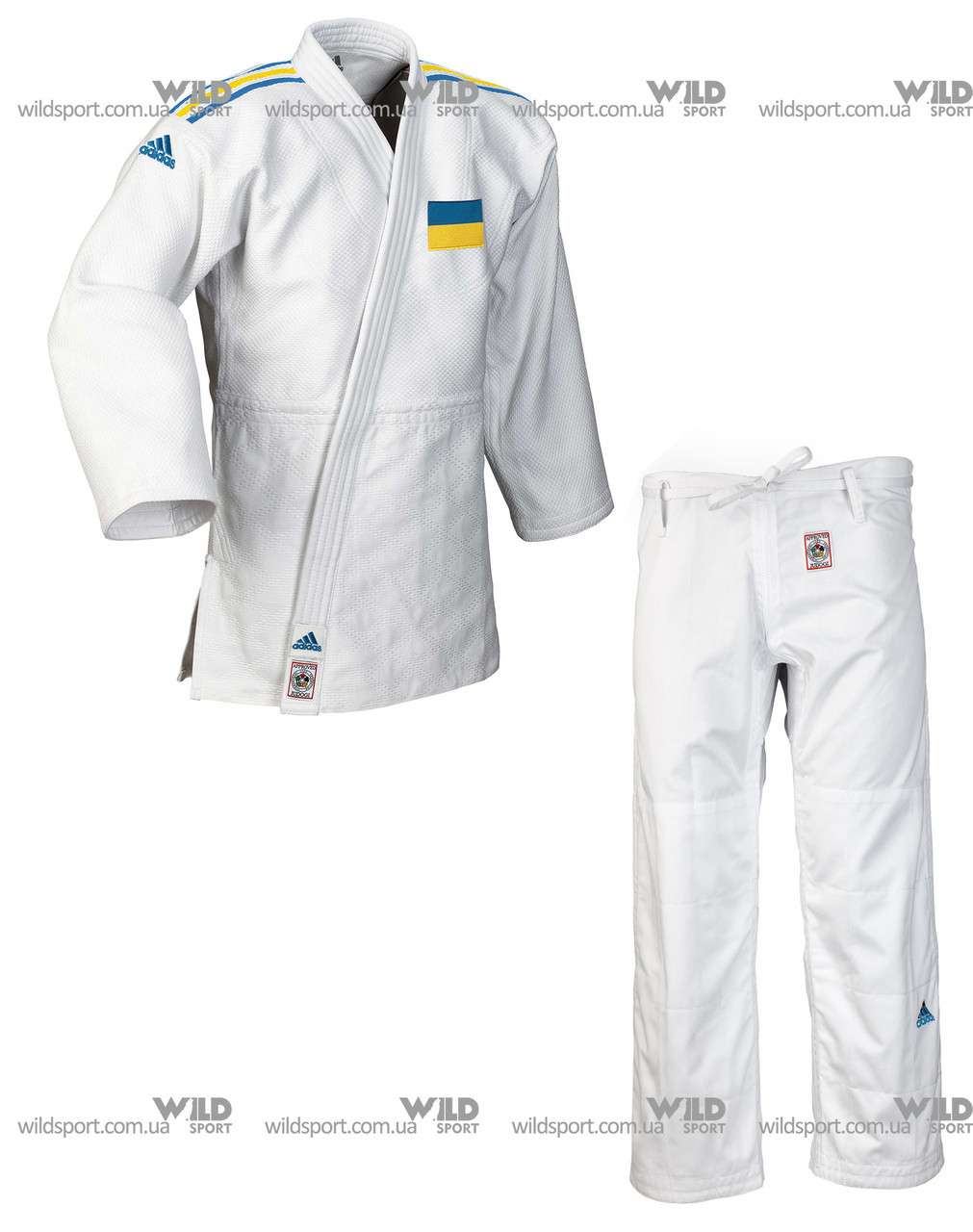 

Кимоно для дзюдо Adidas Champion II IJF UA Slim Fit 155, Белый