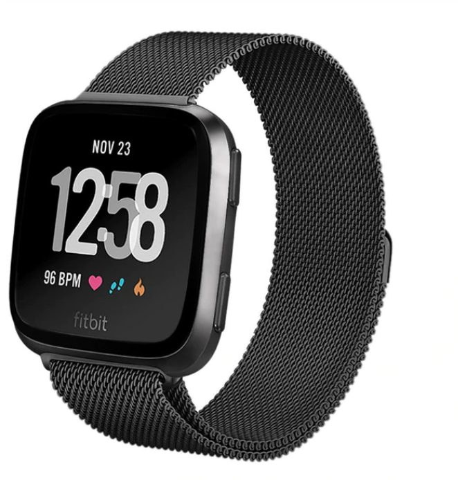 

Миланский сетчатый ремешок для часов Fitbit Versa - Black